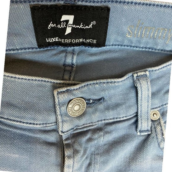 7 For All Mankind Luxe performance Slimmy jeans in French Blue Size Mens 30x32 - Picture 4 of 9